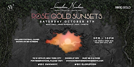 Rose Gold Sunsets Saturday Party