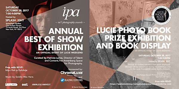 IPA Annual Best of Show + First Annual Lucie Photo Book Prize Exhibitions