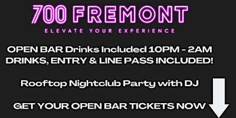 **4 HOUR** Open Bar at Vegas Rooftop Club - Entry & Drinks Included