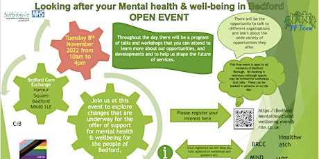 Looking after your Mental Health and Well-Being in Bedford