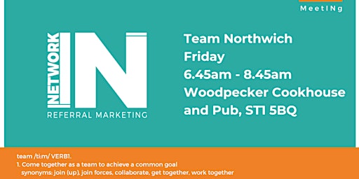 NetworkIN Team Northwich Breakfast Fortnightly Meeting primary image