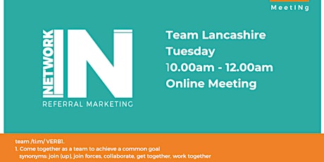 NetworkIN Team Lancashire Online Brunch Fortnightly Meeting