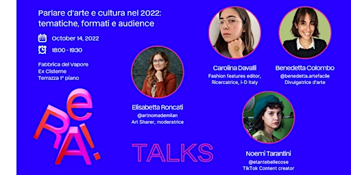 ReA! Talks 2022 | "Parlare d’arte e cultura nel 2022"