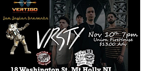 VRSTY live at UNION FIREHOUSE with guests Gutter Royal and Corvid Corpus