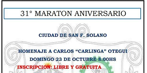 31° Maraton Aniversario Ciudad de San F. Solano