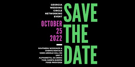 Imagen principal de Georgia Wedding Circle - October Networking Event 2022