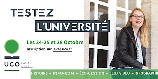 TESTEZ L'UNIVERSITÉ UCO Laval - 24, 25 & 28 octobre 2022