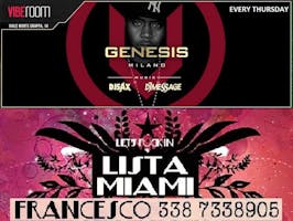 VIBE ROOM MILANO - GIOVEDI 19 APRILE 2018 - GENESIS - HIP HOP RNB E REGGAETON PARTY - LISTA MIAMI - LISTE E TAVOLI AL 338-7338905 VIBE ROOM MILANO - GIOVEDI 19 APRILE 2018 - GENESIS - HIP HOP RNB E REGGAETON PARTY - LISTA MIAMI - LISTE E TAVOLI AL 338-7338905