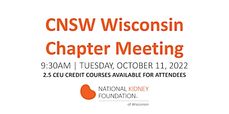 NKF Wisconsin  CNSW Chapter Meeting