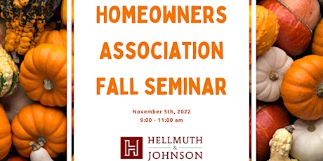 Homeowners Association Legal Updates Fall Seminar 2022 primary image