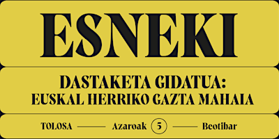 Dastaketa gidatua euskaraz: Euskal Herriko Gazta Mahaia