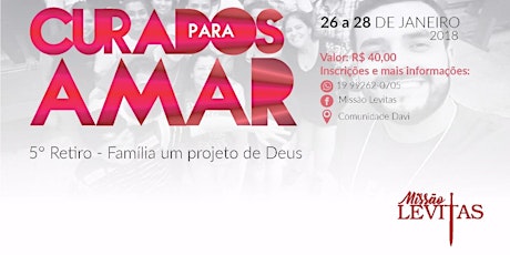 Imagem principal do evento 5* Retiro Curados para Amar 