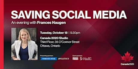 Saving Social Media: An Evening with Frances Haugen primary image