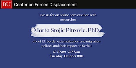 Marta Stojic Mitrovic,  EU Border Externalization: Case of Serbia