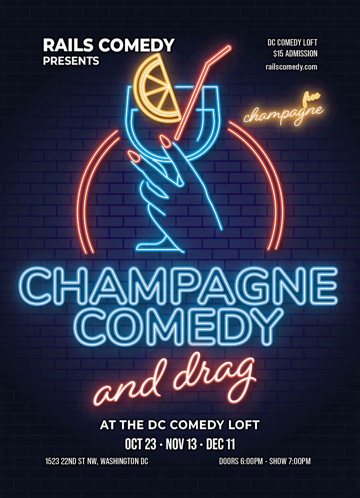 Champagne, Comedy, and Drag Show (Stand-Up Comedy & Drag Showcase) image