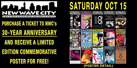 New Wave City 30 Year Anniversary admission + poster