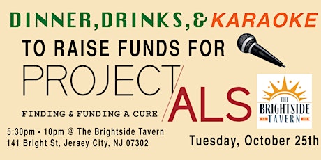 Dinner, Drinks, & Karaoke @ The Brightside Tavern to Support Project ALS