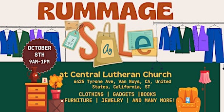 Central Lutheran Church RUMMAGE SALE!!