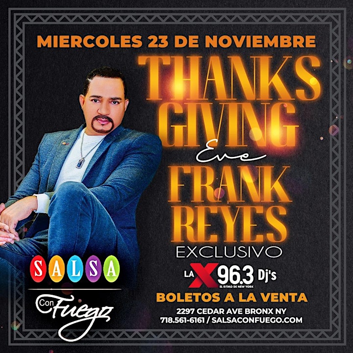 Thanksgiving Eve with Frank Reyes En Vivo image