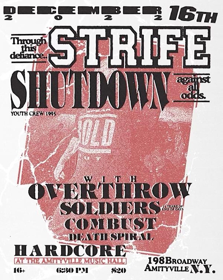 Strife, Shutdown, Overthrow, Soldiers, Combust and Death Spiral at AMH image