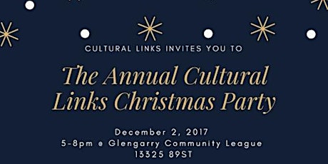 Annual Cultural Links Christmas Party primary image