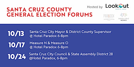Santa Cruz County General Election Forums