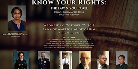 Know Your Rights: The Law & You Panel primary image