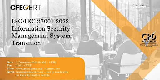 ISO/IEC 27001:2022 Information Security Management System Transition- ₤130