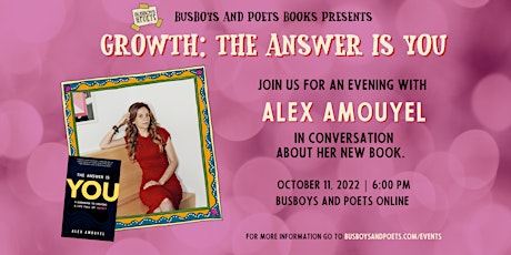 Busboys and Poets Books Presents GROWTH: THE ANSWER IS YOU