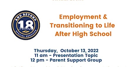 Webinar: Employment & Transition to Life After HS (People with Disability)