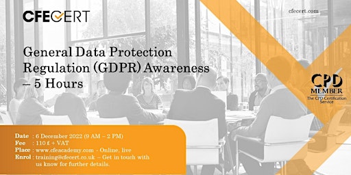 General Data Protection Regulation (GDPR) Awareness  -  ₤110