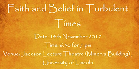 Faith and Belief in Turbulent Times - A Conversation primary image