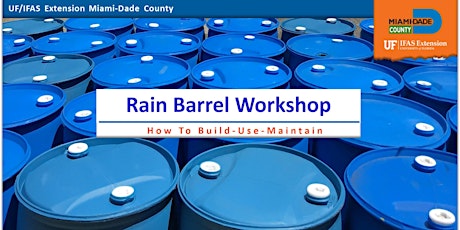 Rain Barrel Workshop w/Drive Thru Barrel Pick-up