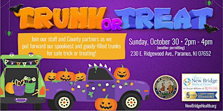 Hauptbild für Trunk or Treat (Bergen New Bridge Medical Center w/ Bergen County)