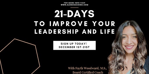 Improve your leadership by focusing on yourself in our 21-day challenge