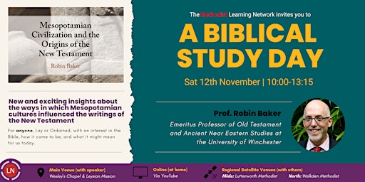 Biblical Study Day - with Prof. Robin Baker primary image