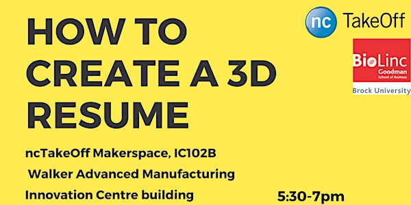 ncTakeOff Workshop Series: How to Create a 3D Resume 