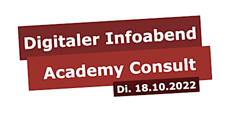 Digitaler Infoabend Academy Consult