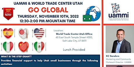 UAMMI & World Trade Center Utah Go Global Thursday, November 10th, 2022
