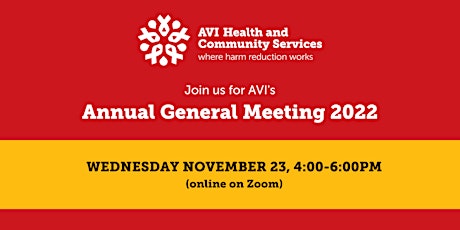 AVI Health and Community Services 2022 AGM primary image