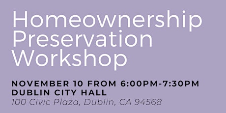 Homeownership Preservation Workshop