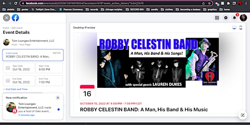 ROBBY CELESTIN BAND: A Man, His Band & His Music