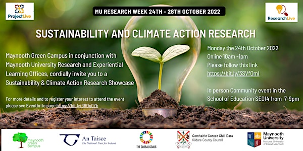 Sustainability & Climate Action Research . Part of MU Research Week 2022