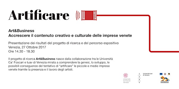 ARTIFICARE Art&Business Presentazione Risultati 27 Ottobre 2017