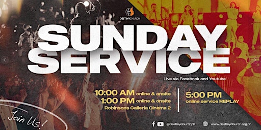 [Oct 9 - 10AM] Destiny Onsite Sunday Service