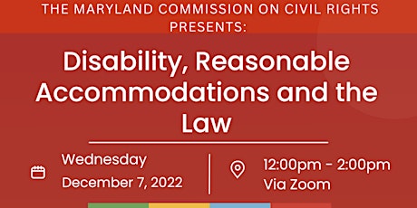 Disability, Reasonable Accommodations and the Law