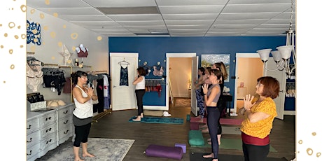 All Levels Yoga at Hello Gorgeous plus Mimosas, Chocolate, & Community