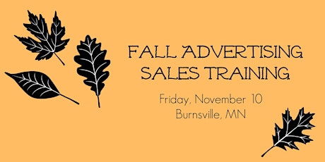 Fall Advertising Sales Training primary image