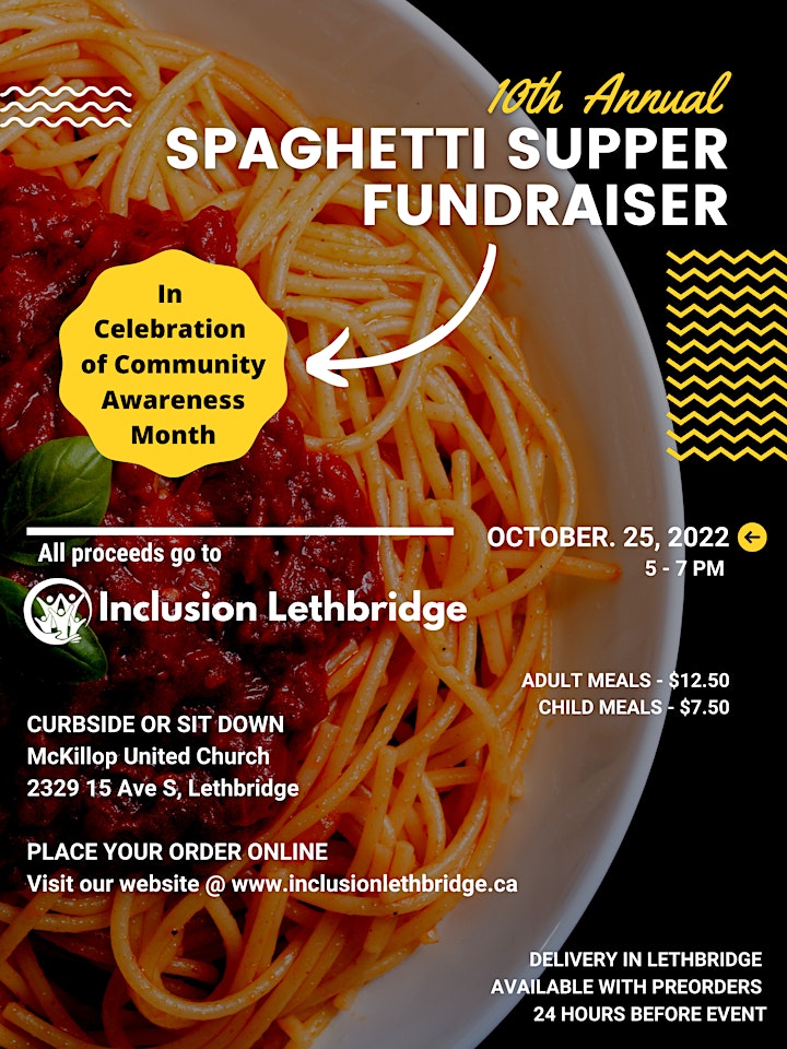 2023 Spaghetti Supper Fundraiser for Inclusion Lethbridge Association image