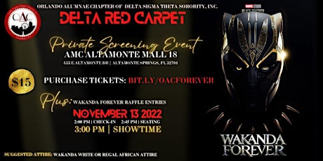 Black Panther: Wakanda Forever | Orlando Alumnae Chapter Delta Red Carpet primary image